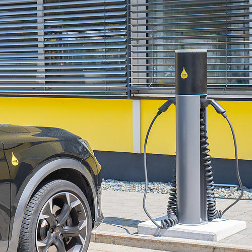 E-car charging station at VITO AG