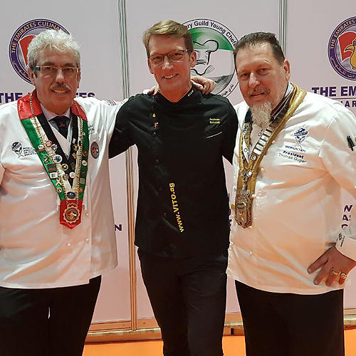 Chefkoch Uwe Micheel, VITO CEO Andreas Schmidt und WACS Präsident Thomas Gugler