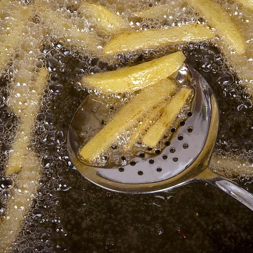 French fries in frying oil