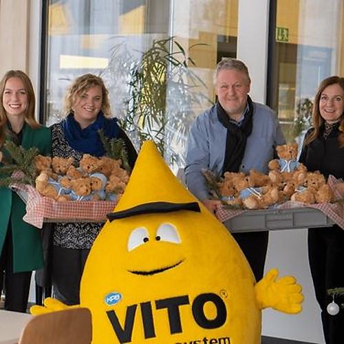 Lorena Schmidt, Export Sales Managerin, VITO AG | Mara Wild, Sozialarbeiterin, DRK | Oliver Ehret, Geschäftsführer DRK | Ivona Schmidt, Mitgründerin der VITO AG